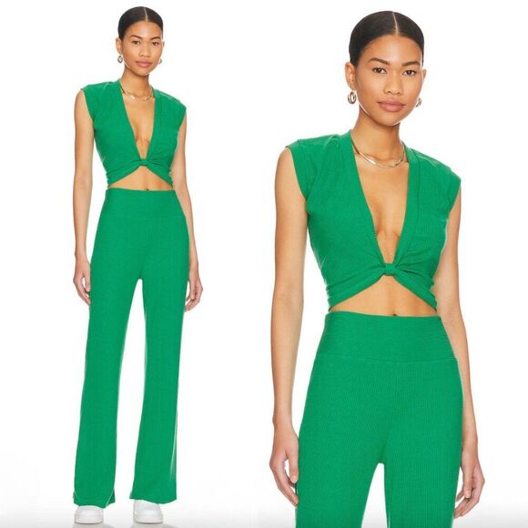 NWT Revolve Year Of Ours Green Capri Top - Picture 1 of 14